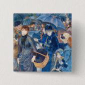 Pierre-Auguste Renoir - De Paraprellas Vierkante Button 5,1 Cm (Voorkant)