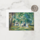 Pierre-Auguste Renoir - De partij in Saint-Cloud Notitiekaartje (Voorkant / Achterkant in situ)