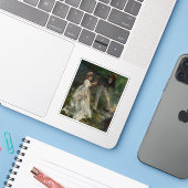 Pierre-Auguste Renoir - De Promenade Sticker (Laptop met iPhone)