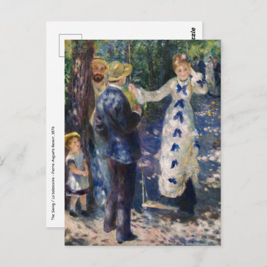 Pierre-Auguste Renoir - De Schommel Briefkaart (Voorkant / Achterkant)