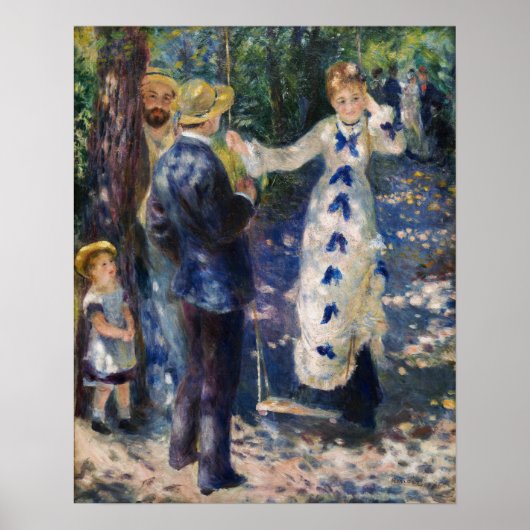 Pierre-Auguste Renoir - De Schommel Poster (Voorkant)