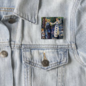 Pierre-Auguste Renoir - De Schommel Vierkante Button 5,1 Cm (In situ)