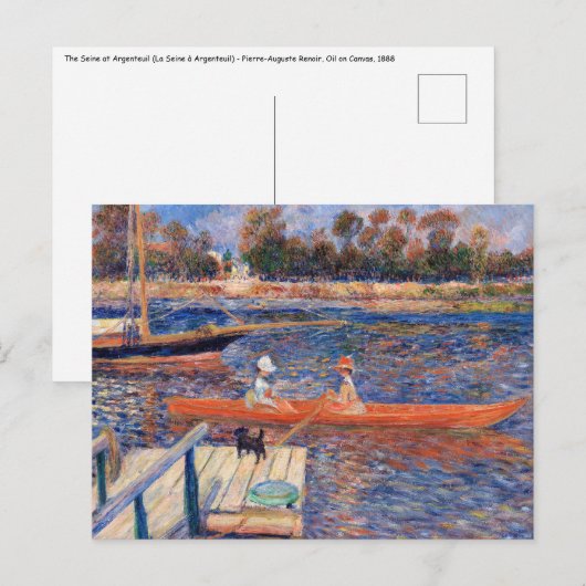Pierre-Auguste Renoir - De Seine bij Argenteuil Briefkaart (Voorkant / Achterkant)