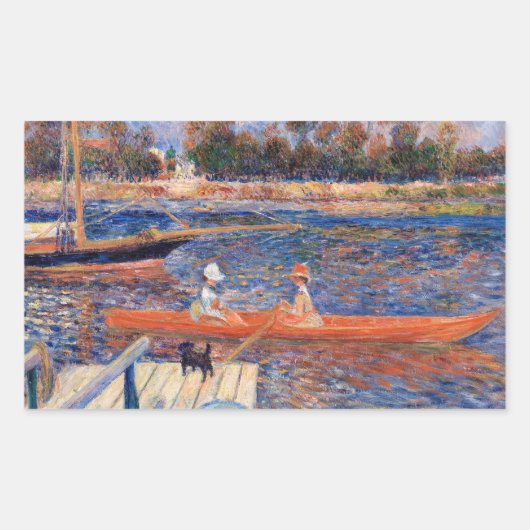 Pierre-Auguste Renoir - De Seine bij Argenteuil Rechthoekige Sticker (Voorkant)