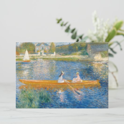 Pierre-Auguste Renoir - De Skiff Bedankkaart (Staand voorkant)