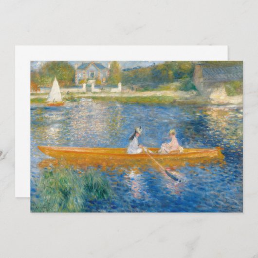 Pierre-Auguste Renoir - De Skiff Bedankkaart (Voorkant / Achterkant)