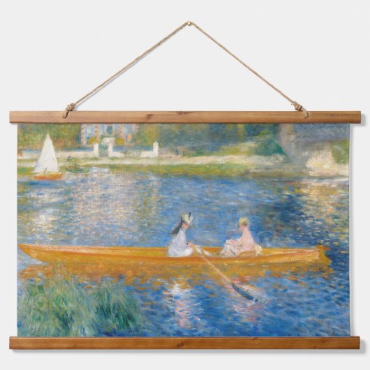 Pierre-Auguste Renoir - De Skiff Hangend Wandkleed (Voorkant)