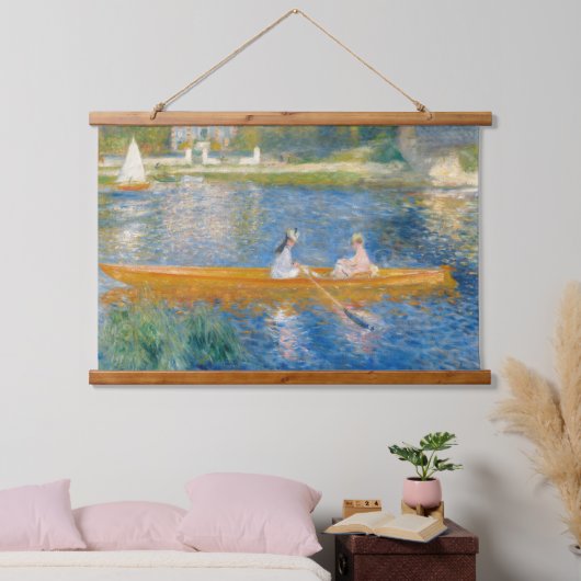 Pierre-Auguste Renoir - De Skiff Hangend Wandkleed (Slaapkamer)