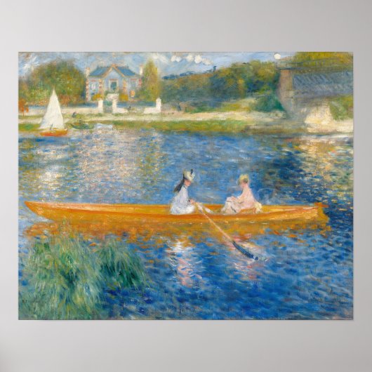 Pierre-Auguste Renoir - De skiff Poster (Voorkant)