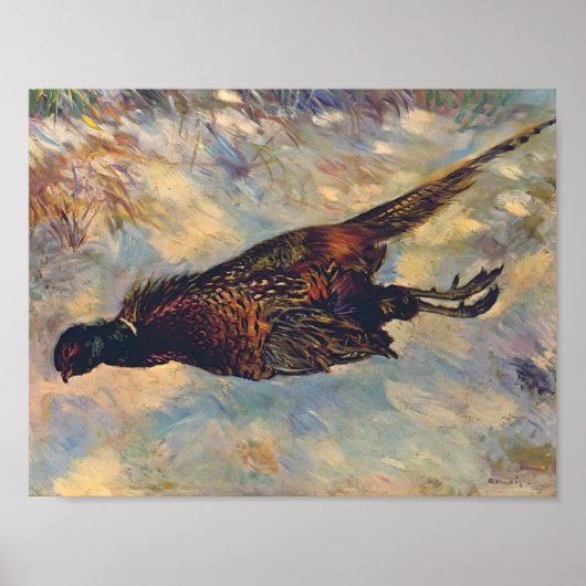 Pierre-Auguste Renoir-Dead Pheasant in de sneeuw Poster (Voorkant)