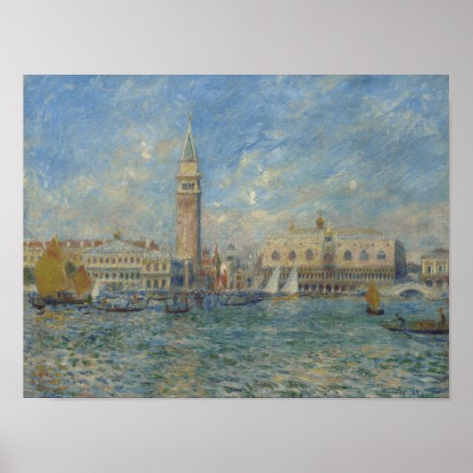 Pierre Auguste Renoir Doges Palace Venice Italië Poster (Voorkant)