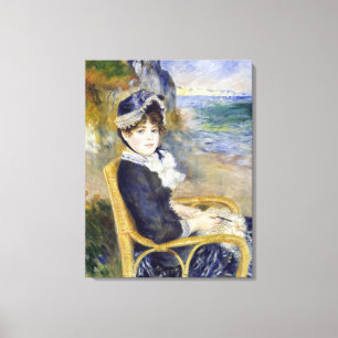 Pierre-Auguste Renoir - door de Seashore Canvas Afdruk