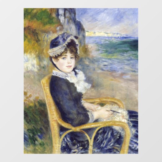 Pierre-Auguste Renoir - door de Seashore Raamsticker (Vel)