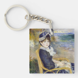 Pierre-Auguste Renoir - door de Seashore Sleutelhanger