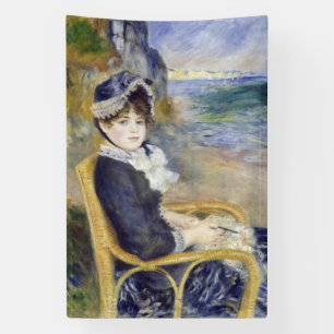 Pierre-Auguste Renoir - door de Seashore Spandoek