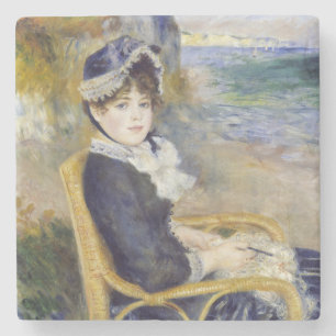 Pierre-Auguste Renoir - door de Seashore Stenen Onderzetter