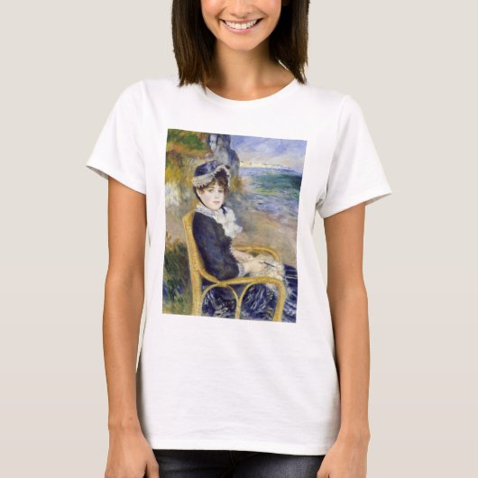 Pierre-Auguste Renoir - door de Seashore T-shirt (Voorkant)