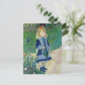 Pierre-Auguste Renoir - Een meisje met een gieter Briefkaart (Staand voorkant)