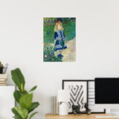 Pierre-Auguste Renoir - Een meisje met een gieter Poster (Thuiskantoor)