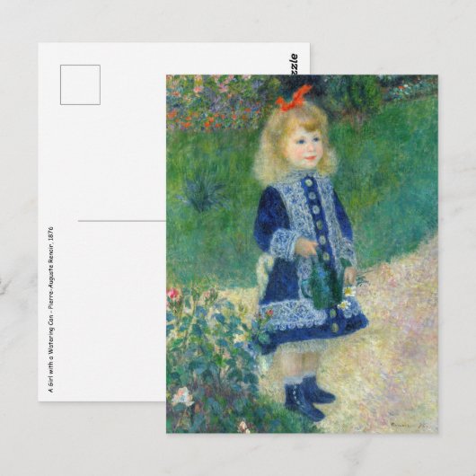 Pierre-Auguste Renoir - Een meisje met een gietkan Briefkaart (Voorkant / Achterkant)