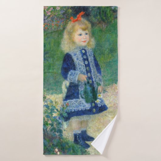 Pierre-Auguste Renoir - Een meisje met een watersc Bad Handdoek (Badhanddoek)