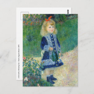 Pierre-Auguste Renoir - Een meisje met een watersc Briefkaart