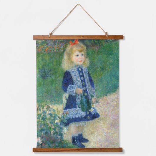 Pierre-Auguste Renoir - Een meisje met een watersc Hangend Wandkleed (Voorkant)