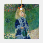 Pierre-Auguste Renoir - Een meisje met een watersc Keramisch Ornament (Achterkant)