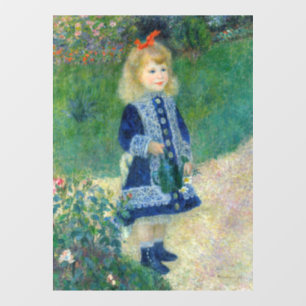 Pierre-Auguste Renoir - Een meisje met een watersc Raamsticker