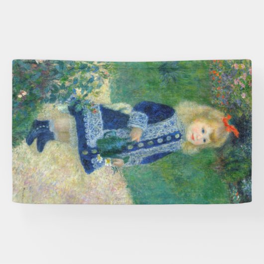 Pierre-Auguste Renoir - Een meisje met een watersc Spandoek (Horizontaal)