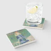 Pierre-Auguste Renoir - Een meisje met een watersc Stenen Onderzetter (Zijkant)