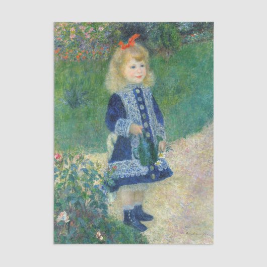 Pierre-Auguste Renoir - Een meisje met een watersc Tissuepapier