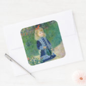 Pierre-Auguste Renoir - Een meisje met een watersc Vierkante Sticker (Envelop)