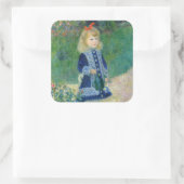 Pierre-Auguste Renoir - Een meisje met een watersc Vierkante Sticker (Tas)