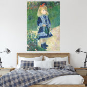 Pierre Auguste Renoir een meisje met een waterscan Canvas Afdruk (Insitu (Slaapkamer))