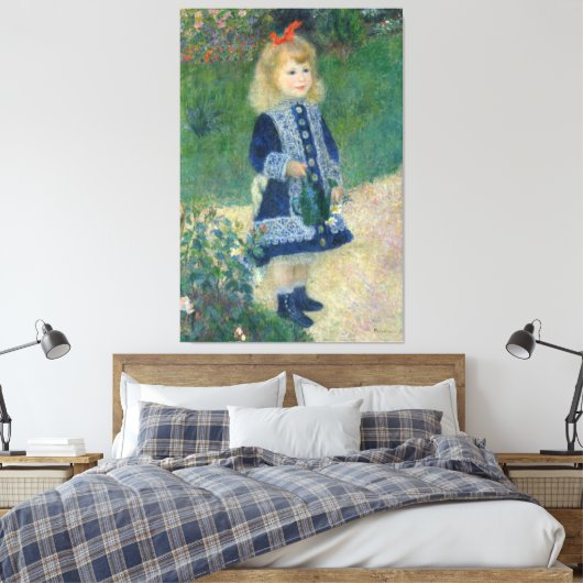 Pierre Auguste Renoir een meisje met een waterscan Canvas Afdruk (Insitu (Slaapkamer))