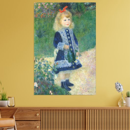 Pierre Auguste Renoir een meisje met een waterscan Canvas Afdruk (Insitu (Woonkamer))