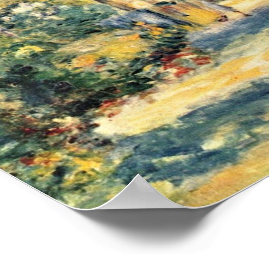 Pierre-Auguste Renoir - Een tuin in Montmartre Poster (Hoek)