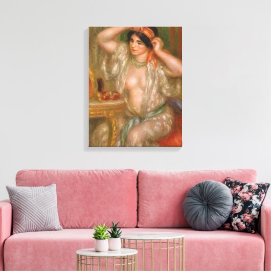 Pierre Auguste Renoir | Gabrielle aan de Mirror Canvas Afdruk (Insitu (Woonkamer))
