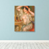 Pierre Auguste Renoir | Gabrielle aan de Mirror Canvas Afdruk (Insitu (Houten vloer))