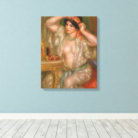 Pierre Auguste Renoir | Gabrielle aan de Mirror Canvas Afdruk (Insitu (Houten vloer))