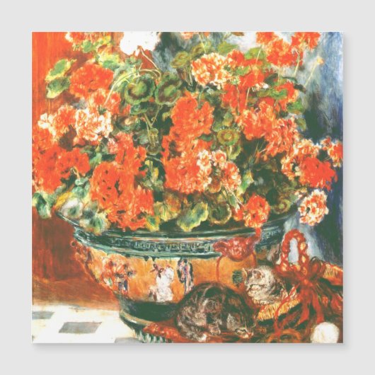 Pierre-Auguste Renoir Geraniums en katten (Voorkant)