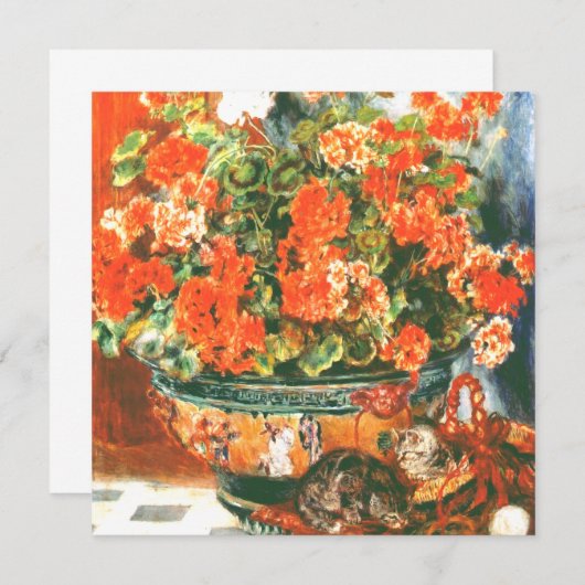 Pierre-Auguste Renoir Geraniums en katten (Voorkant / Achterkant)