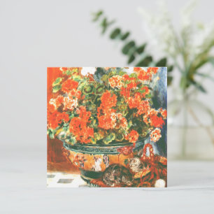 Pierre-Auguste Renoir Geraniums en katten