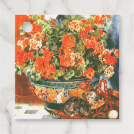 Pierre-Auguste Renoir Geraniums en katten Bedankjes Labels