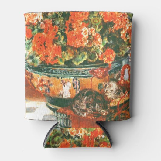 Pierre-Auguste Renoir Geraniums en katten Blikjeskoeler (Voorkant)