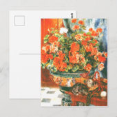 Pierre-Auguste Renoir Geraniums en katten Briefkaart (Voorkant / Achterkant)