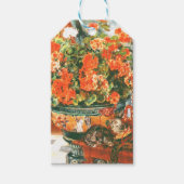 Pierre-Auguste Renoir Geraniums en katten Cadeaulabel (Voorkant)