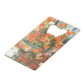 Pierre-Auguste Renoir Geraniums en katten Creditkaart Flessenopener (Voorkant Gekanteld)