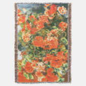 Pierre-Auguste Renoir Geraniums en katten Deken (Voorkant Verticaal)